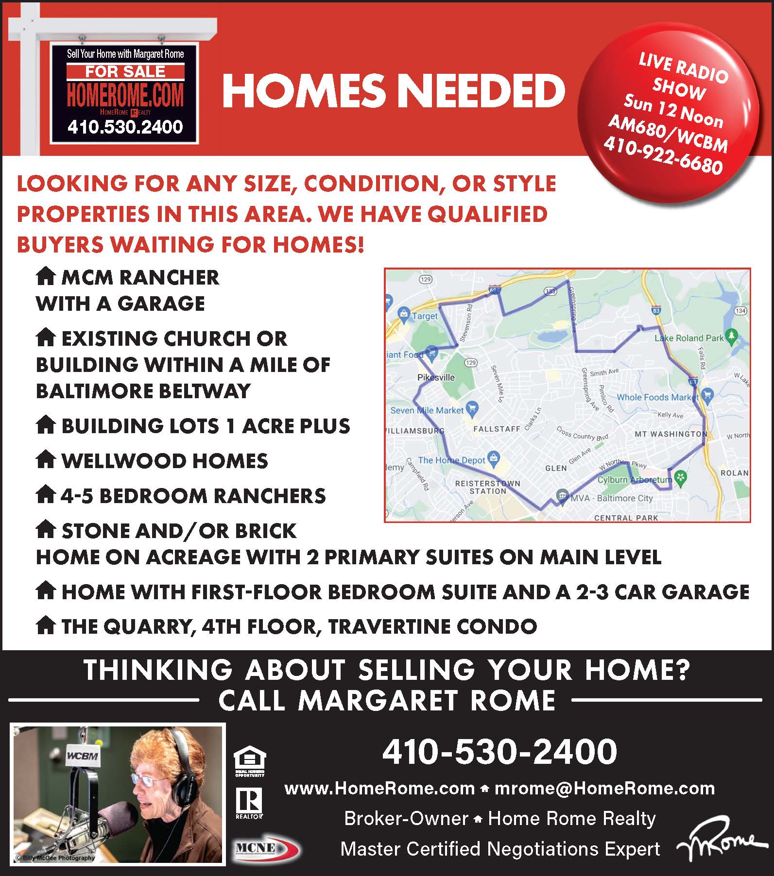 Homes needed